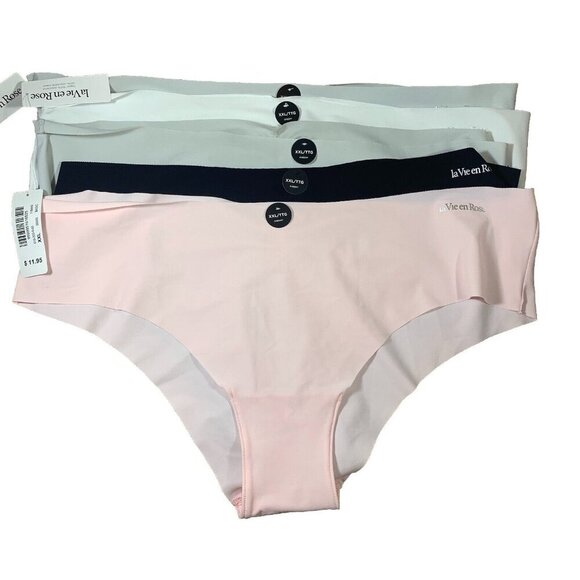 La Vie En Rose XXL Be Free Microfiber Invisible Cheeky Panty 5 Pair New With Tag - Picture 1 of 10